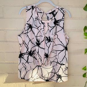 Banana Republic Floral Pink Sleeveless Blouse, 10